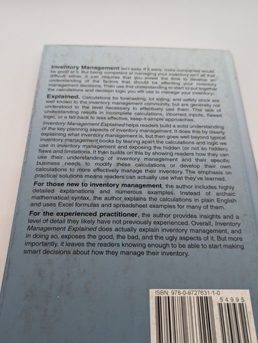 Inventory Management Explained: A focus on Forecasting, Lot Sizing... 2009 HC - Picture 17 of 18