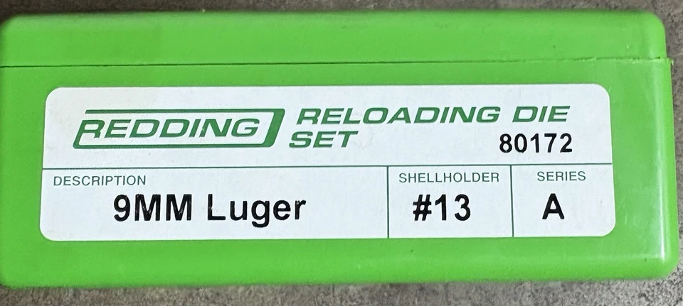 Juego de 3 troqueles de recarga Redding 9 mm Luger 80172 Foto 4 de 4