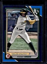 2024 Bowman Draft Rodney Green Blue 1st Prospect #/150 Athletics