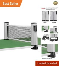 Retractable Table Tennis Net Replacement, Ping Pong Net and Post with PVC Sto...