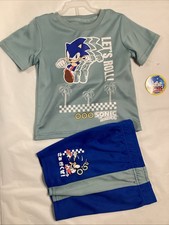 Sonic The Hedge Hog Boys 2 Piece Set Size 4t Blue