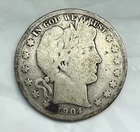 1904-S Barber Half Dollar silver 50c