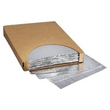 Insulated Cushion Foil Wrap, 5C13, 10-1/2" x 13", Plain Unprinted Silver, 5 B...
