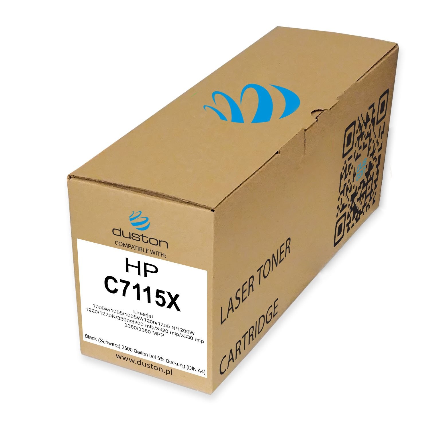 Toner compatible C7115X à grand rendement pour impression laser HP 3300 noire