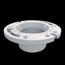 Schedule 40 DWV Flat Fit Closet Flange, PVC, 3 to 4 In. - 43503