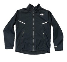 The North Face Boys M Full Zip Black Bionic Apex Fleece Lined Softshell Jacket