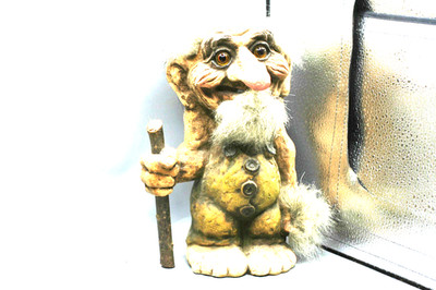 Vtg Nyform UGLY TROLL Doll  9.5''  Norway GA