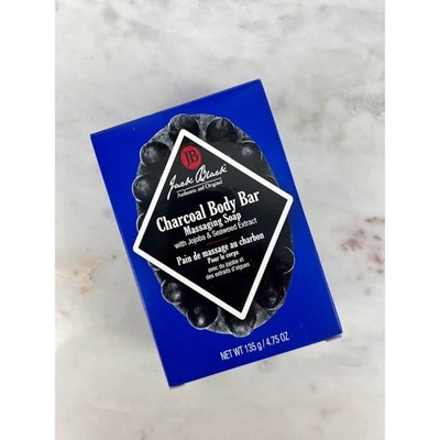 Jack Black NIB 100% Authentic Charcoal Body Bar Massaging Soap 4.75 oz/135 g