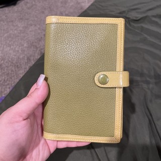 Vintage Coach Leather Address Book Notebook Green/lime Green