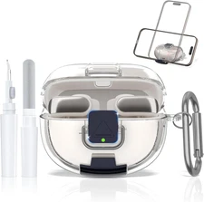 For Bose Ultra Open Earbuds Case with Secure Lock & Phone Stand, Soft TPU Shockp