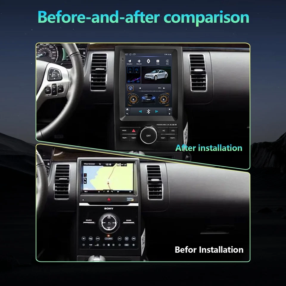 For 2013-2019 Ford Flex 9.7" Android 13 Carplay Car Stereo Radio GPS Navi WIFI - Image 3 of 4