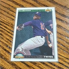 Upper Deck 1992 Pat Mahomes Rookie #776 Minnesota Twins MLB Baseball Card. rookie card picture