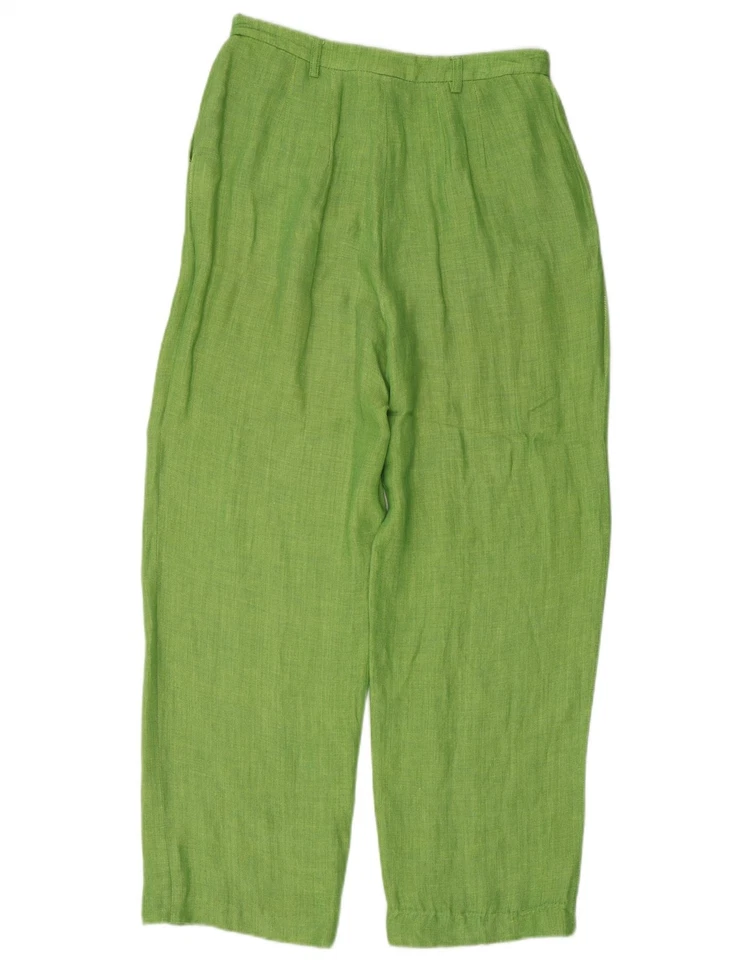 Pantalones chinos MEXX para mujer cintura alta holgados Reino Unido 12 medianos W27 L27 verde W002 Foto 2 de 3