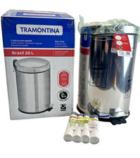 20L Stainless Steel Pedal Bin Tramontina B&Q rrp£40 + 48 FREE BIN LINERS