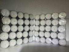 8 Hour Tea Lights Candles 50 Pack - White Long Lasting Tea Lights -Smokeless ...