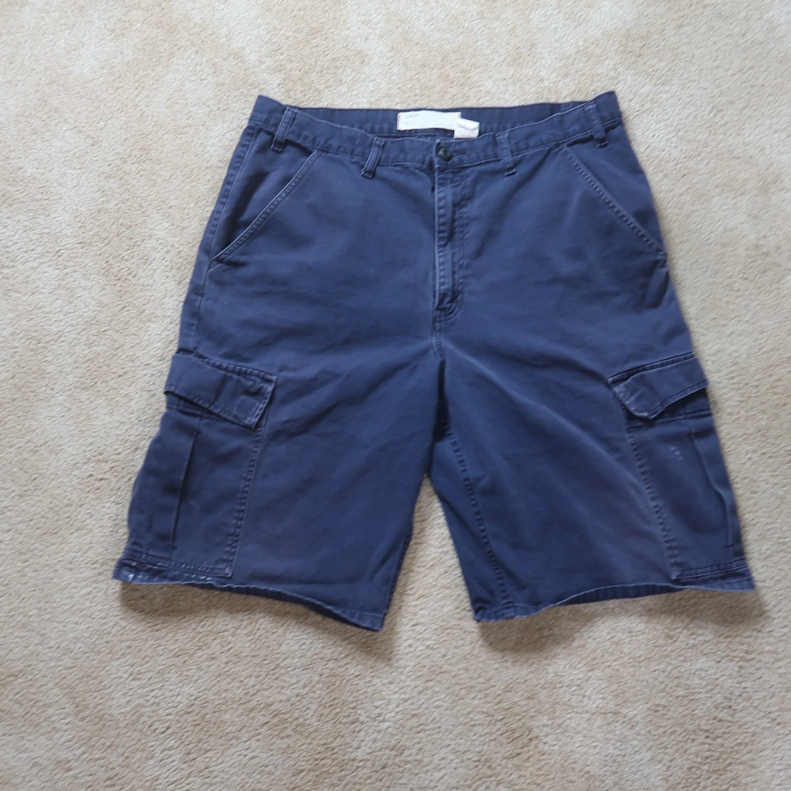 vintage Levi's Cargo Shorts Men's 38 Blue 12" inseams Blue Y2K