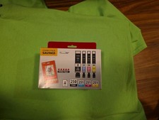 Canon PIXMA PGI-250/CLI-251 Black Cyan Magenta Yellow Genuine Ink Combo Pack