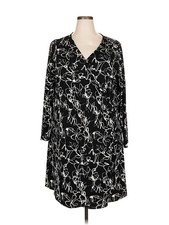 Nine West Women Black Casual Dress 2X Plus