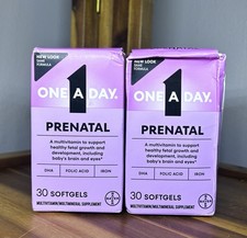 2 X One A Day Prenatal 1 Multivitamin  Multimineral 30 Ct Softgels 60 Total 
