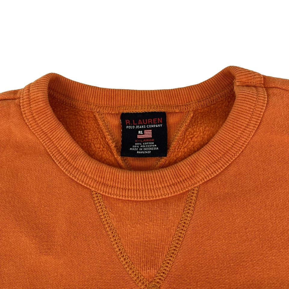 Sudadera de Colección Para Hombres Ralph Lauren Polo Jeans Co Spellout Cuello Redondo Talla XL Foto 2 de 4