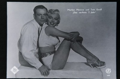 Marilyn Monroe Tom Ewell The Seven Year Itch Film Still c.1950 Glass Negative