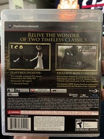 The Ico & Shadow of the Colossus Collection PS3 PlayStation 3 Case/Art/Manual A+