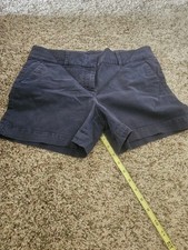 Talbots The Daily Short Women's Navy Blue Chino Shorts Size 10P Cotton