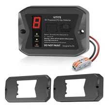 RV Propane Gas Detector, VITITE Digital RV LP Gas Alarm, Hardwired - VDC 12V,...