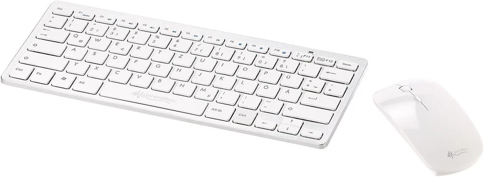 NEU Funktastatur Funkmaus Scissor Tasten Alu Look für Büro Home Office Laptop - Bild 2 von 4