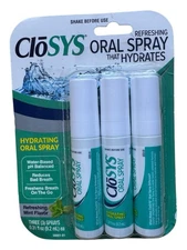 CloSYS Hydrating Oral Breath Spray - Mint - 3 Count - Ex: 10/27 - Read