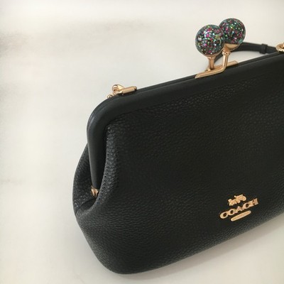 COACH LTH NORA KISSLOCK C1451 Black | eBay