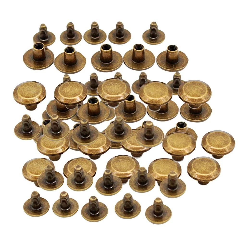 Trimming Shop, borchie in ottone a forma di cono punk, con rivetti a spillo, accessorio decorativo per borse, pelletteria, abbigliamento, artigianato fai da te (9 mm, oro, 100 pezzi