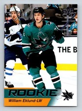#24 William Eklund 2021-22 Upper Deck Star Rookie RC Sharks