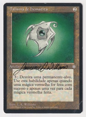 Signed Portuguese Hematite Talisman Proof HP Artist Lawrence Allen Williams MTG!