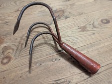 Vintage Wolf Tools Gartenkultivator~Hackenende~Wolf Garten~3-zackig~