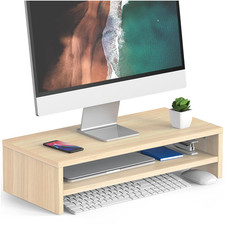FITUEYES Monitorständer 2 Ebenen 54x25,5 cm Stauraum
