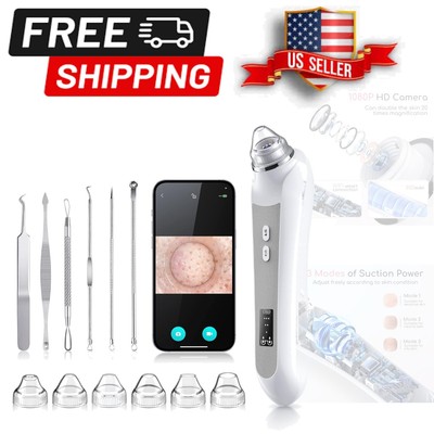 All-in-One Grey Blackhead Remover Vacuum with App Connectivity & Multi-Mode Use