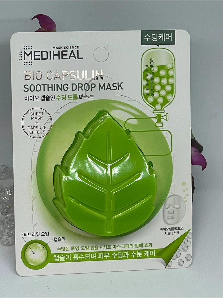 Mascarilla facial calmante Mediheal Bio Capsulin - Máscara de hoja + efecto cápsula Foto 3 de 3