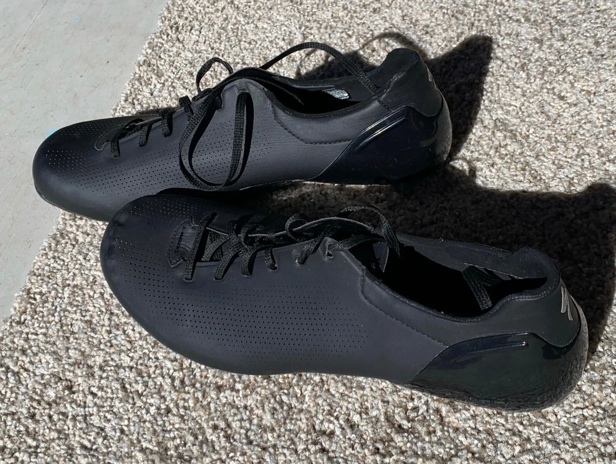 Specialized S works Lace up Shoes Size 46 Matte Black Carbon Sole Groovy
