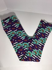 NWOT LuLaRoe Kids S/M Witches Hat Teal Purple Halloween Leggings