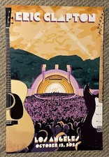ERIC CLAPTON POSTER Hollywood Bowl Los Angeles Rare October 12, 2024 19&rdquo;x13&rdquo;