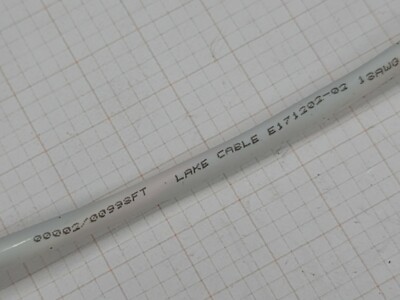 Lake Cable 18/5C Solid Plenum Thermostat Cable CMP CL3P FPLP White /50ft