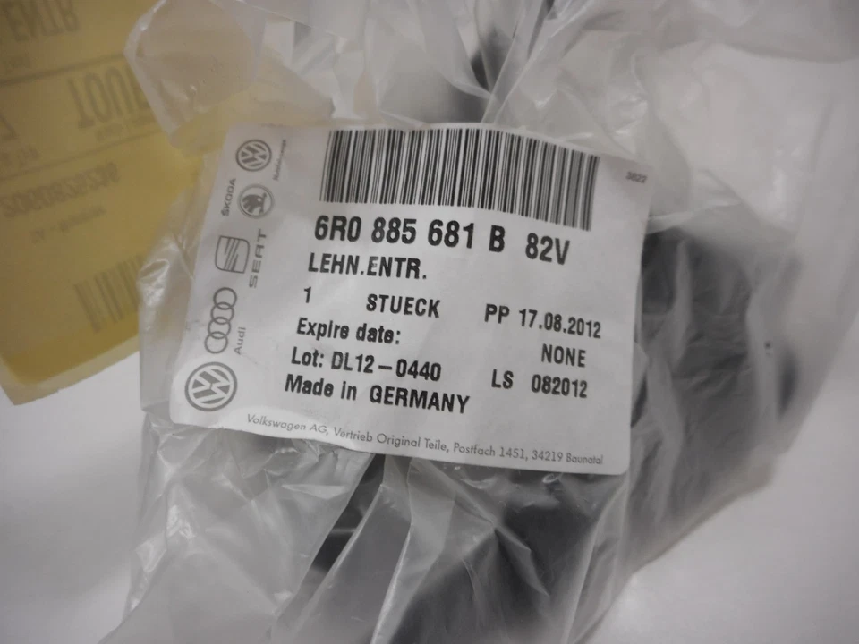 (645) Orig. VW POLO Rückenlehnenbezug Stoff + Halterung 6R0885805Q WMV *NEU* - Bild 3 von 4