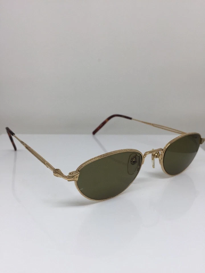Nuevas gafas de sol vintage Matsuda 2877 ojo de gato C. PG dorado brillante 49-20-145 mm Japón Foto 4 de 4