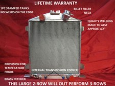 1932 Ford Streetrat Rod Aluminum Radiator Lo Boy Low Boy Chopped Chevy Motor
