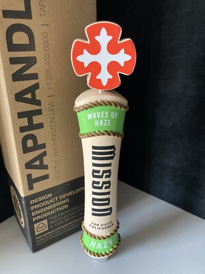   Mission Brewing Waves Of Haze  Hazy San Diego Craft  Beer Tap Handle Lot A2