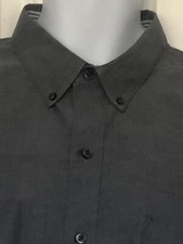 VAN HEUSEN Flex EUC Gray Cotton Poly Spandex Long-Sleeve XL 17-17 Slim