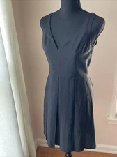 Amanda Uprichard Little Black Dress Bodycon-Fit & Flare Made in USA Sz S READ 