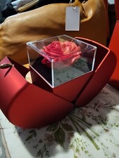 proposal Eternal Red Rose In Heart Box engagement ring Forever Flowers Floral