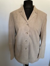 Gerry Weber Women Vintage Beige Blazer Jacket Size 16 #vn02